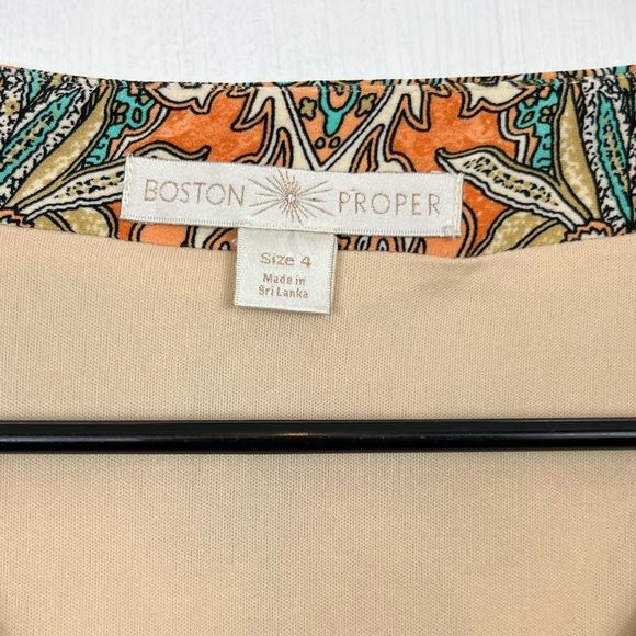 NWT Boston Proper Boho Paisley Midi Dress Sz 4 - Picture 6 of 15